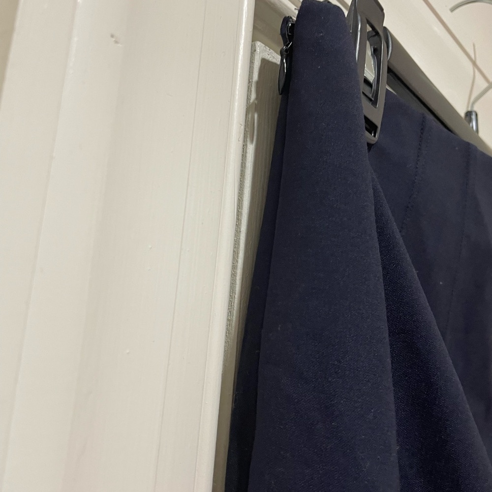 Theory Blue Slim-Fit Dress Pants - Picture 3 of 6